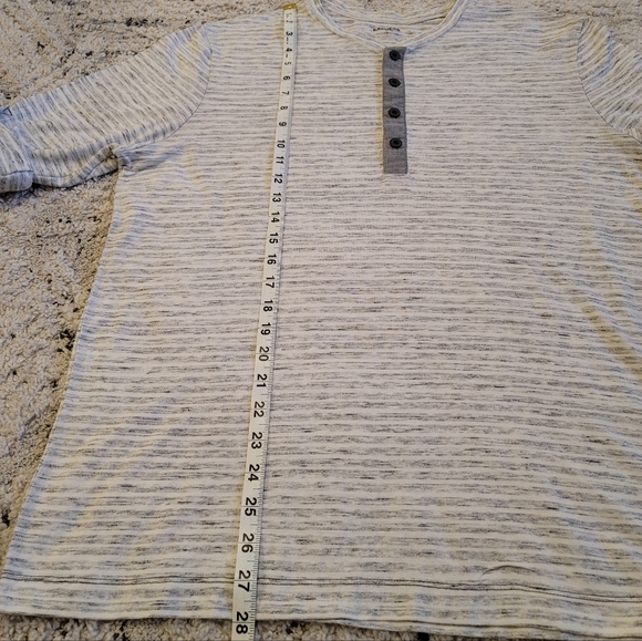 🆕️2 for 20🆕️Expess Mens Lightweight Cotton Henley Shirt Fitted Roll Up Sleeves - Picture 8 of 9